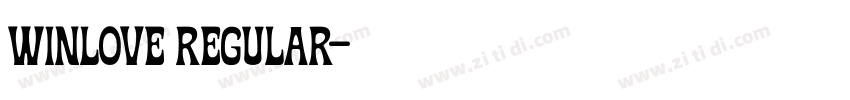 Winlove Regular字体转换 Winlove Regular字体转换